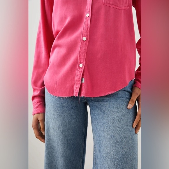 Rails Ingrid Raw Shirt in Hibiscus SzLarge - Picture 4 of 13